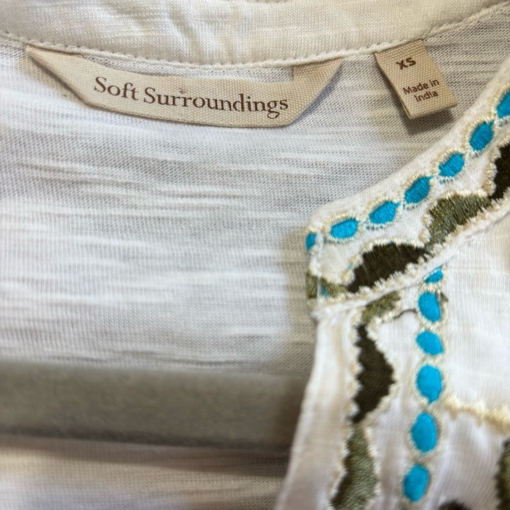 Soft Surroundings
Womens White Maxi‎ Dress Short Sleeve Embroidery T-Shirt
Dress - Picture 4 of 5